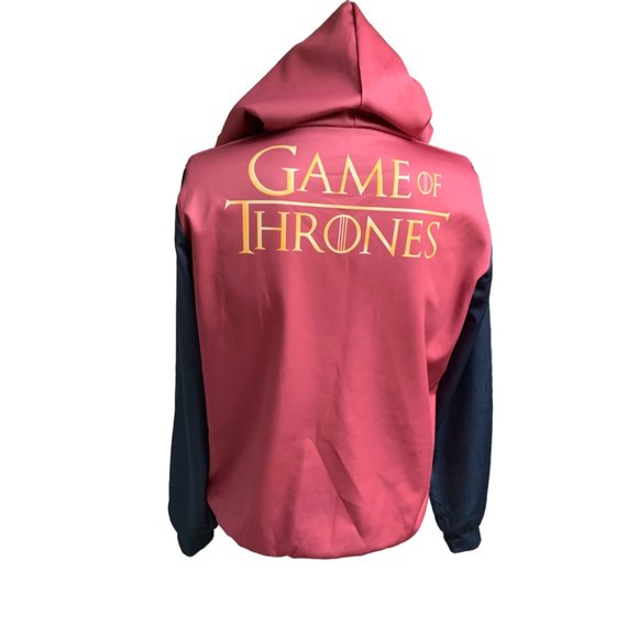 Game of Thrones Magenta Gray Full Zip Drawstring‎ Hoodie - Picture 4 of 7